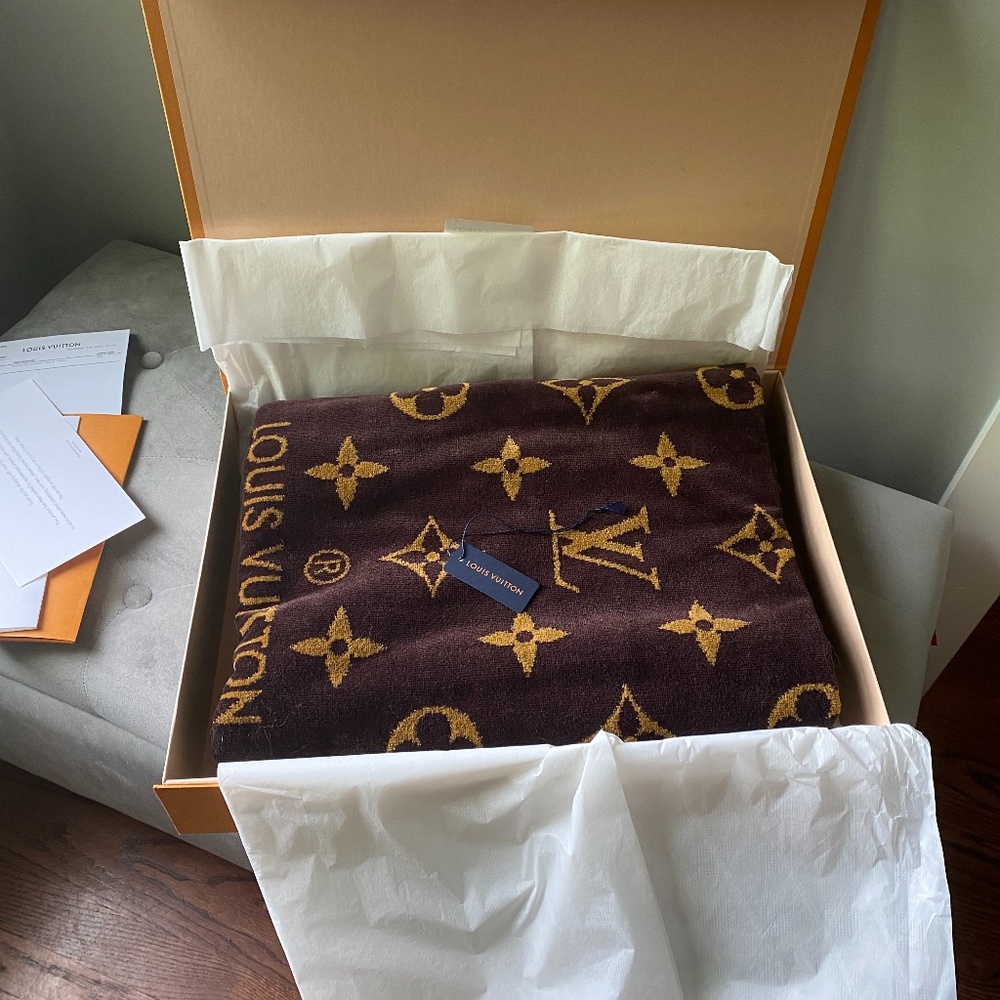Louis Vuitton Monogram classic beach towel.  New